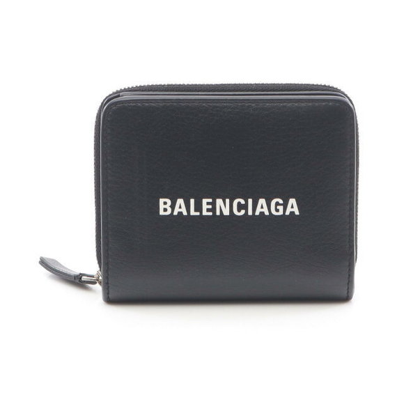 BALENCIAGA Billfold Bifold Wallet Leather Black - Picture 1 of 7